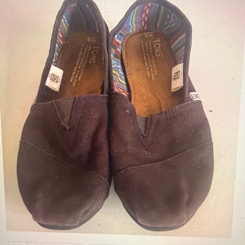 Tom's Womens Black Classics Canvas Flats Size US 9